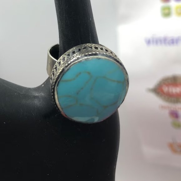 Afghan Stone Ring, Handmade Kuchi Ring, Statement Ring, Gift For Her - Picture 1 of 2